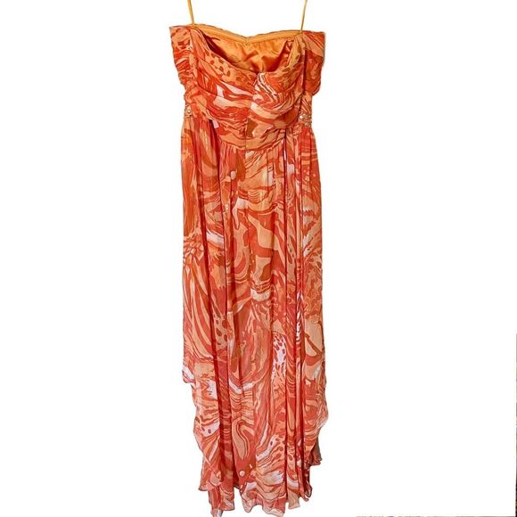 Jump Apparel Y2K High Low Strapless Prom Dress 13/14 - Picture 2 of 14